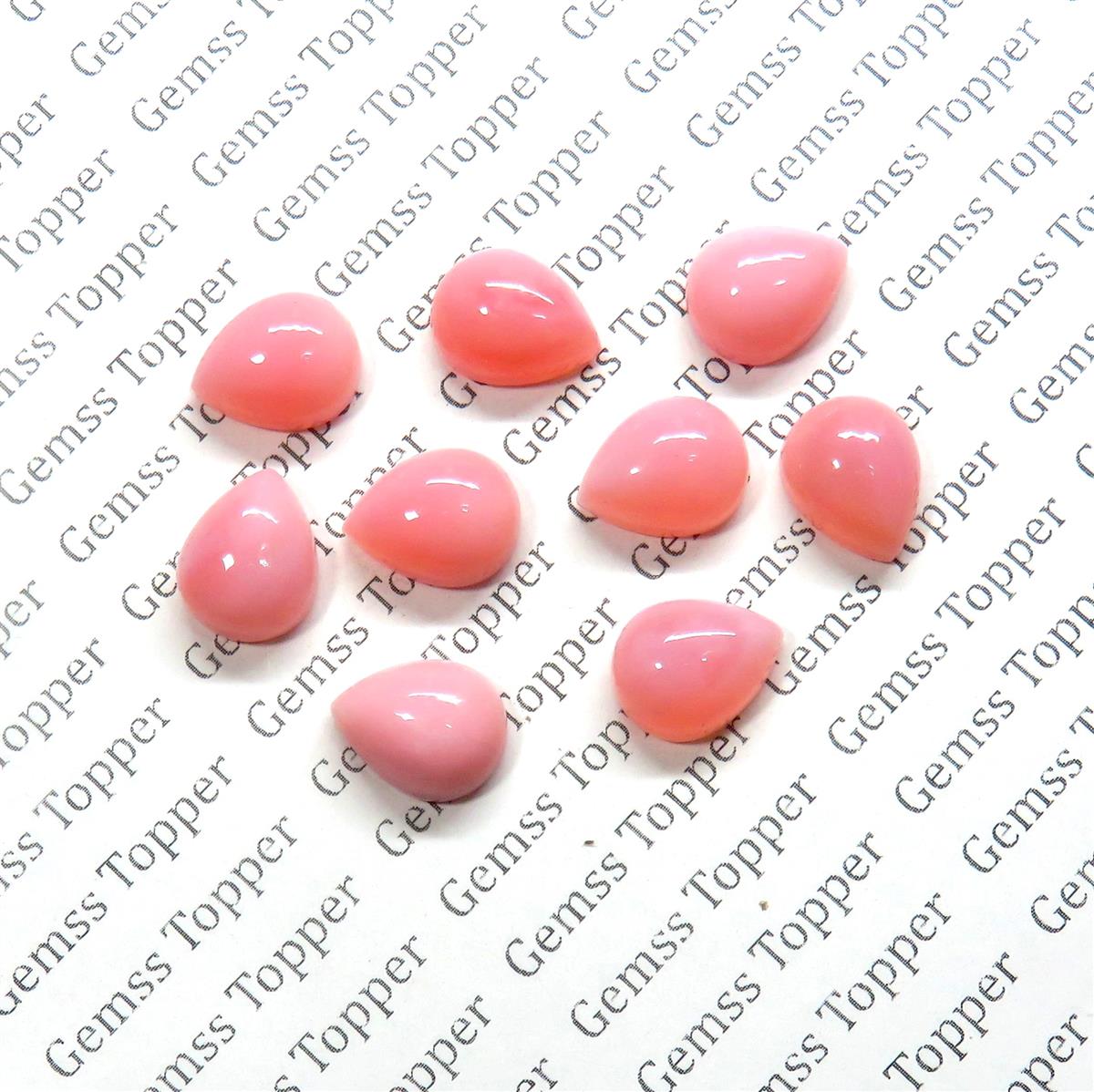 Pink Opal 8x12 mm Pear Cabochon
